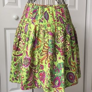 Ice fully lined linen and rayon skirt